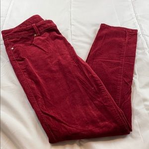 Micheal kors Corduroy burgundy skinny jeans